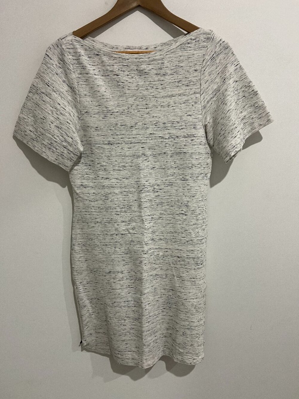 NWOT See by Chloe Heathered Gray Short Sleeve Dress size US 4